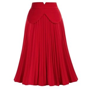 Belle Poque red pletted skirt